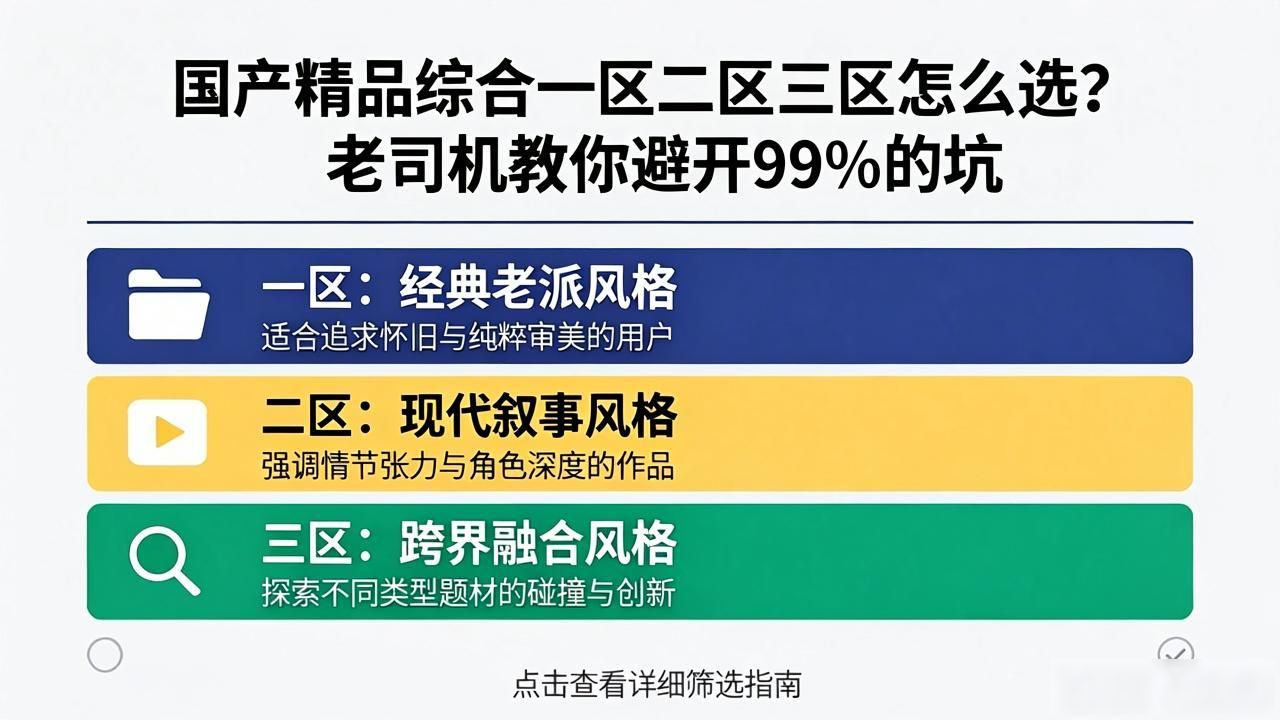 国产精品综合一区二区三区怎么选？老司机教你避开99%的坑